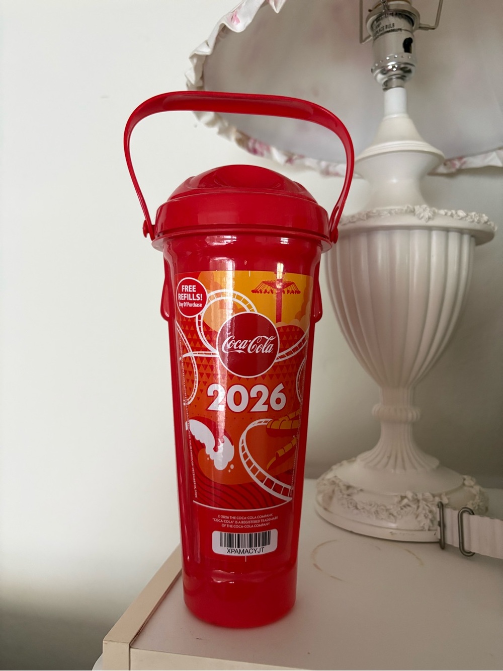 Coca-Cola Red 2026 Reusable Travel Cup with Handle